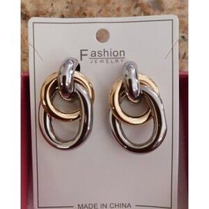 New Gold Geometric Drop Dangle Earrings for Women Long Link Dangle Earrings